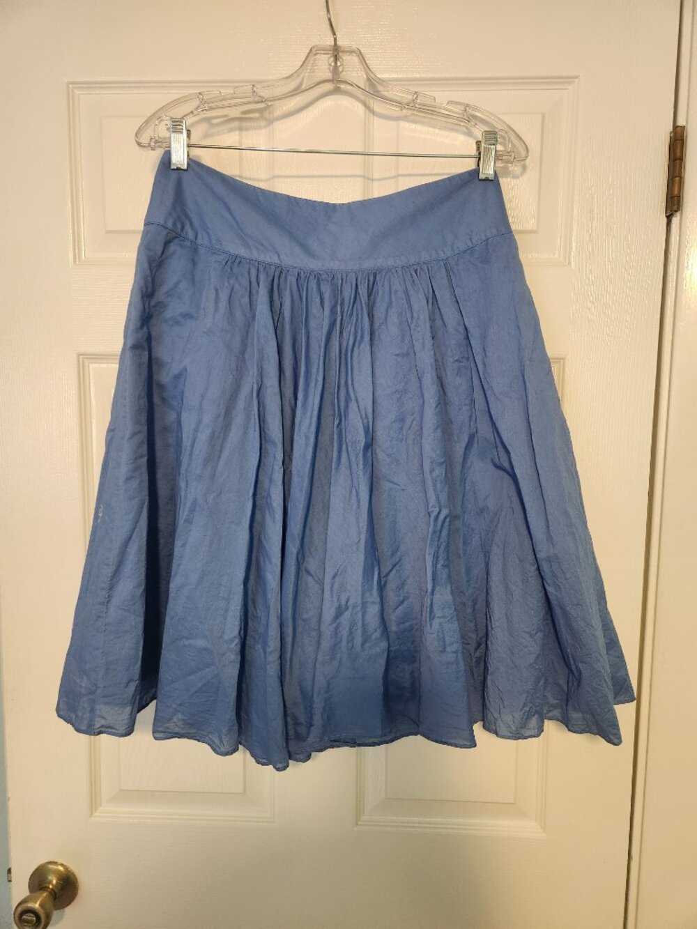 Blue two-layered Talbots skirt - generous 6